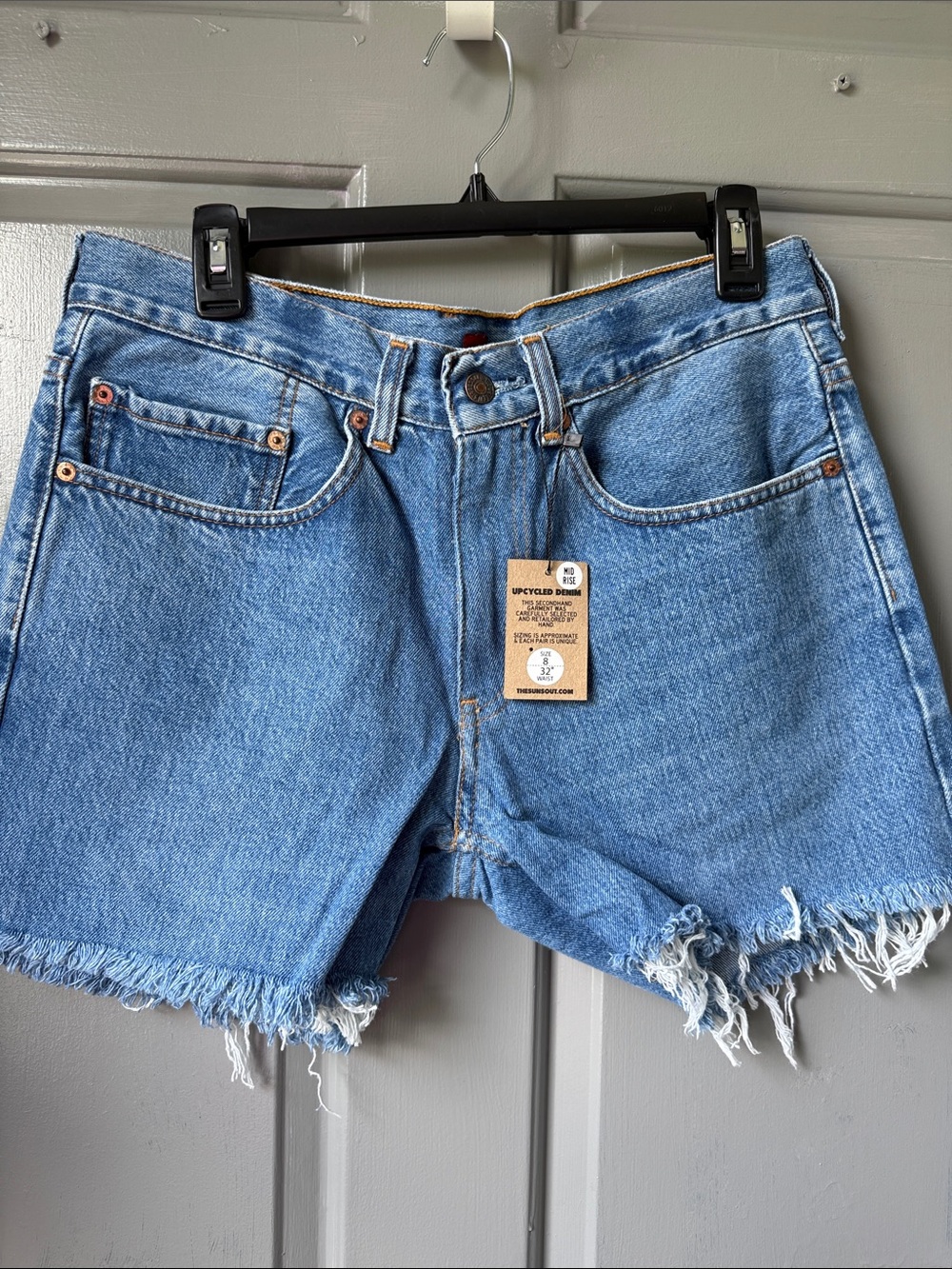 Classic High-Rise Light Blue Denim Cutoff Shorts